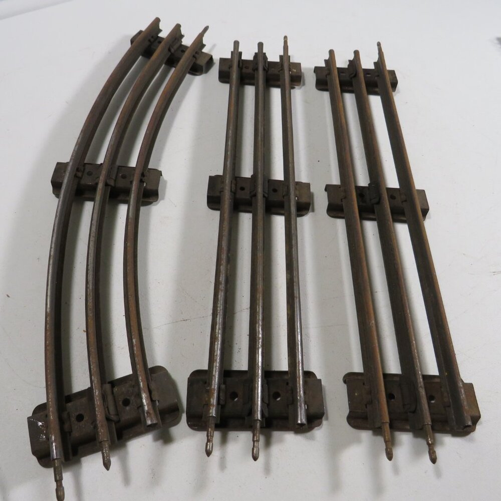 Pre-WWII 1930s Lionel Train Track #11 (3) pieces METAL railroad